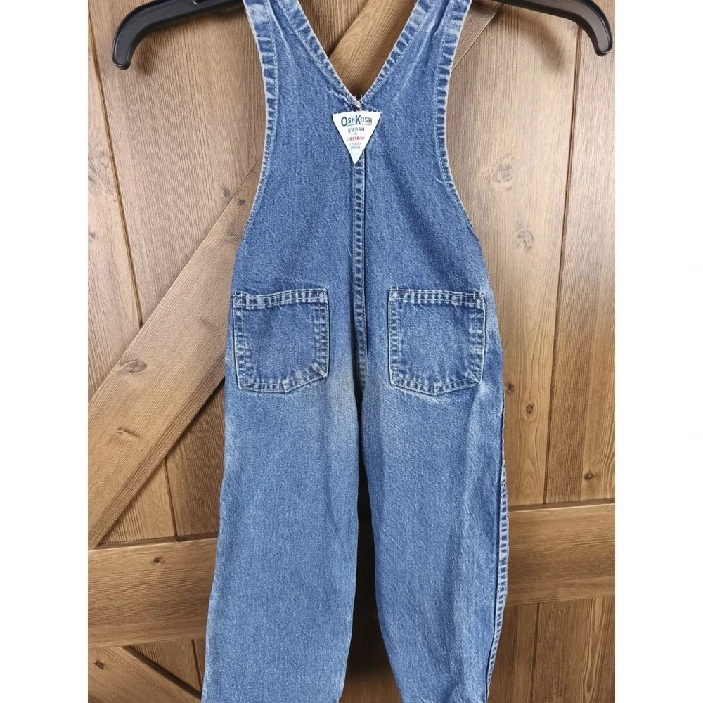 Vintage‎ OshKosh Bgosh Denim Overalls Made in USA Vestbak Blue Cotton Size 4T